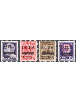 Istria (Pula) 1945 Overprint series nos. 37/40 Cat. €70 (*)