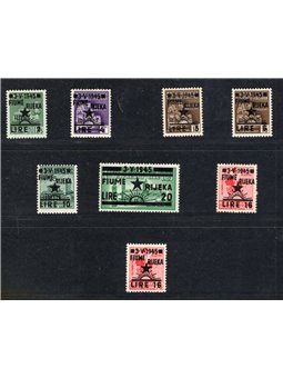 Rijeka 1946 Complete collection series no. 14/20 + 21 CiBaFil Cert. Cat. €430 (** )