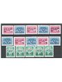 Litorale Sloveno (Ammin. Militare Jugoslava) 1947 Soprast. la serie completa serie n° 67/76 + St. 20/24 Cat. € 78 (**)