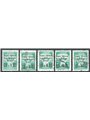 Slovenian Littoral (Yugoslav Military Administration) 1947 Overprinted revenue stamp series nos. 20/24 Cat. €150 (U)
