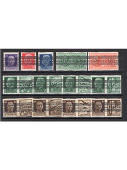 Zara 1943 Soprast. serie n° 24/34 + Ex 3-4 Cert. Biondi Cat. € 1.400 (**)