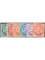 Levante Emissioni Generali 1881/83 Francobolli d'Italia con angoli modificati e soprast. "Estero" serie n° 12/17 Cat. € 80 (*)