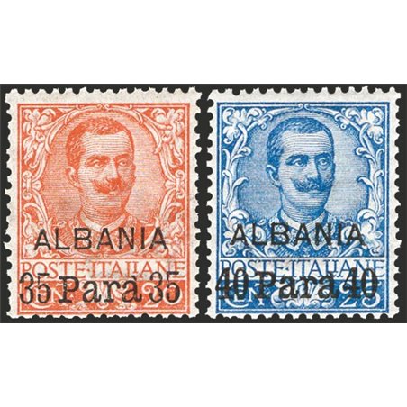 Levante Albania 1907 Overprint series no. 1/3 Cat. €100 (**)