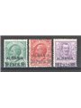 Levante Albania 1907 Overprint series no. 7/9 CiBaFil certificate Cat. €450 (**)