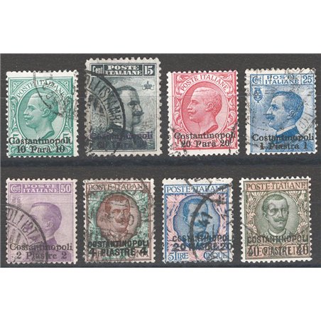 Levante Costantinopoli 1909/11 Soprast. serie n° 20/27 Cat. € 175 (U)