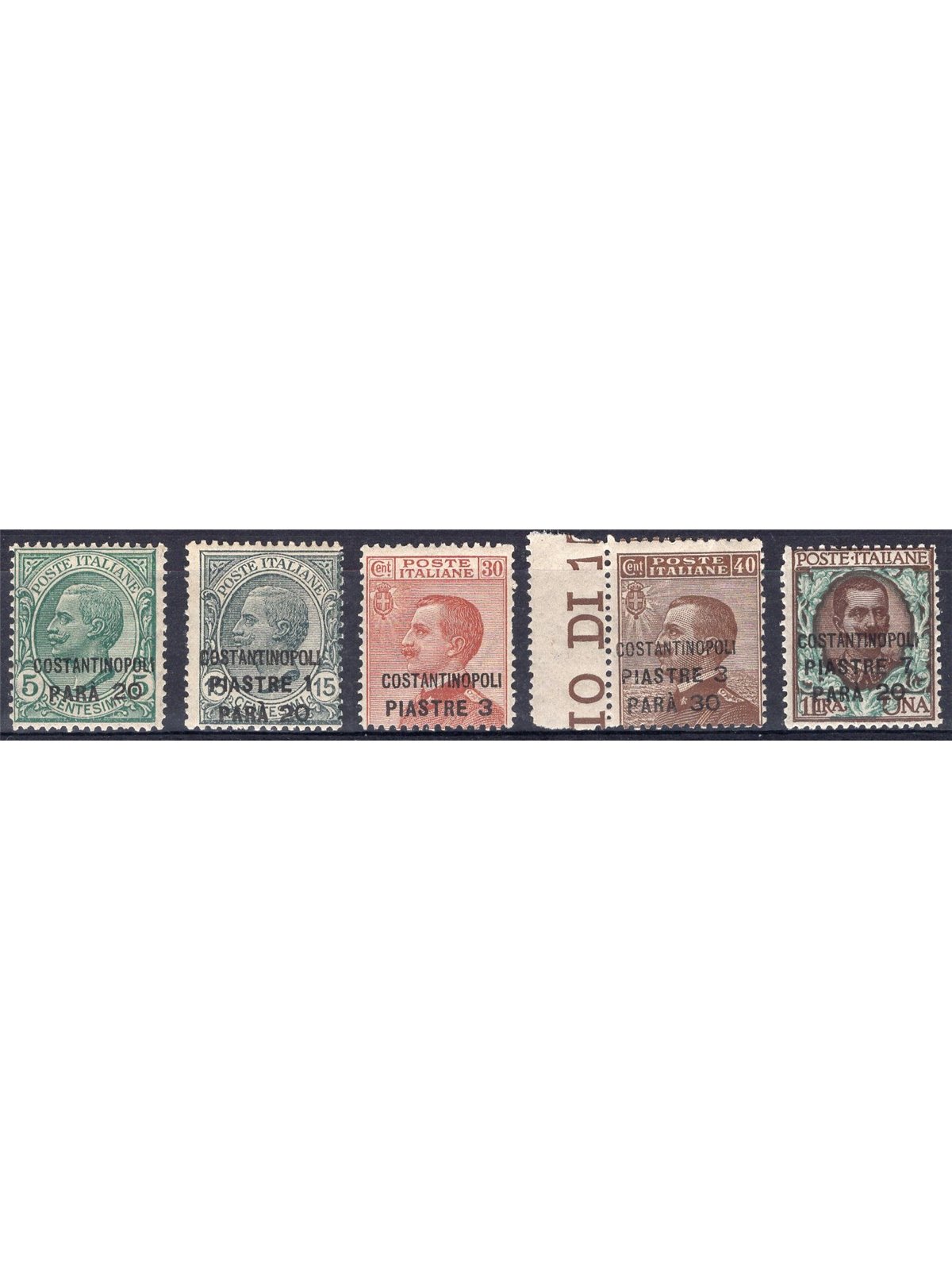 Levante Constantinople 1922 Overprint series no. 41/45 Cat. €150 (**)
