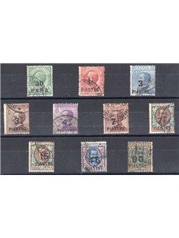 Levante Costantinopoli 1922 VIII Emissione locale serie n° 58/67 Cert. Biondi Cat. € 800 (U)
