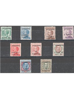Levant Constantinople 1922 Overprint ‘Constantinople’ at the top series no. 76/84 Cat. 100 (**)