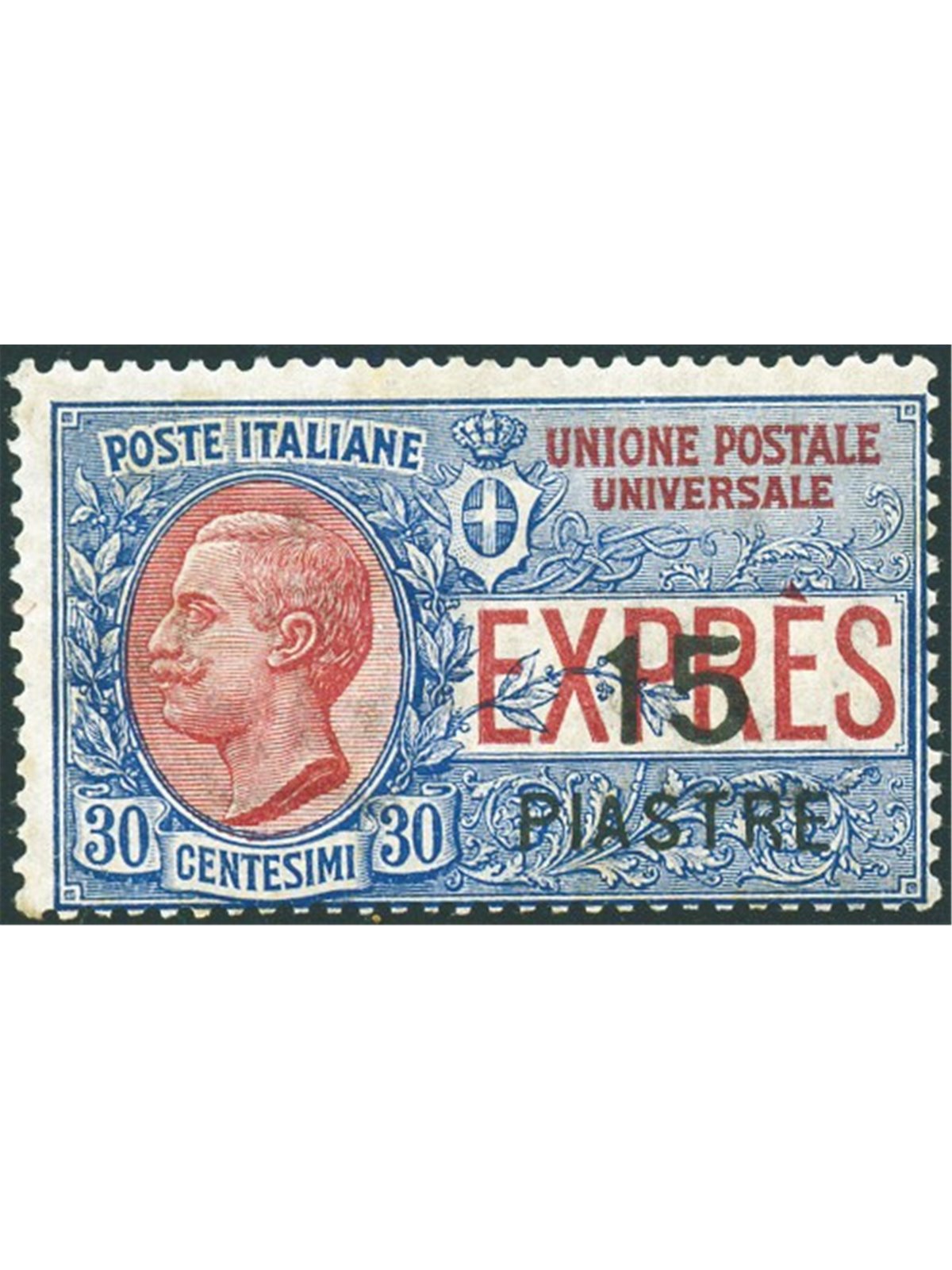 Levante Constantinople 1922 Express overprint 15 p. on 30 c. no. 2 Chia certificate Cat. €1,828 (** )