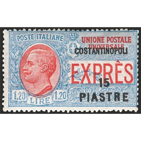 Levante Constantinople 1923 Express Victor Emmanuel 1.20 £ overprinted no. 4 Cat. € 30 (** )