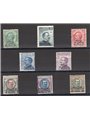 Levante Shkodër Albania 1909/11 Floral overprint series no. 1/8 certified CiBaFil Cat. €220 (*)