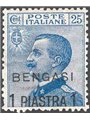 Levante Benghazi 1901 Floral 25 c. light blue overprint no. 2 Cat. € 140 (*)