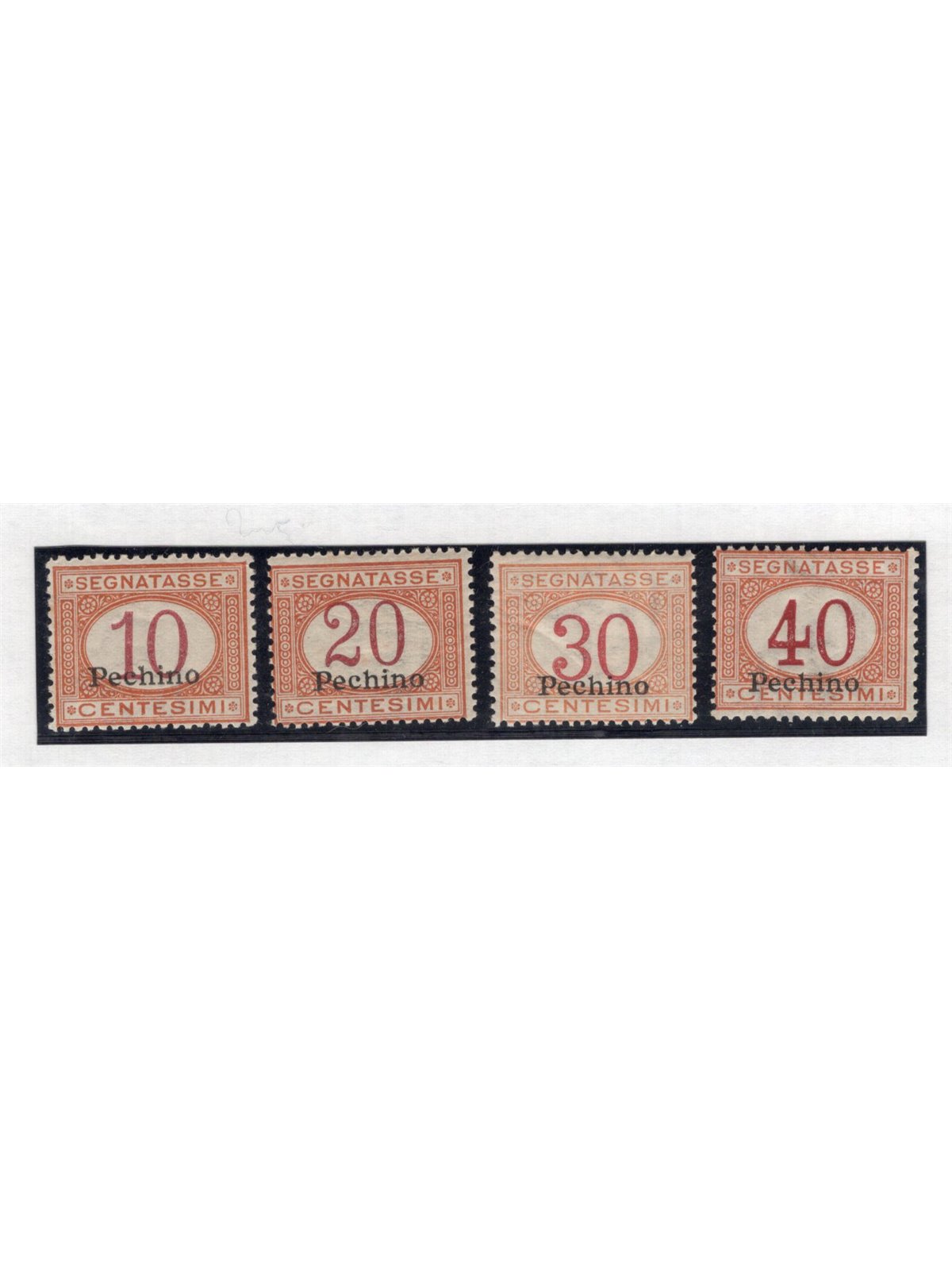 China Beijing 1917 Overprinted tax mark “Beijing” series no. 1/4 Cat. €150 (**)