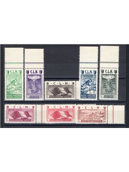 Issues Aosta 1944 Various subjects series no. 9/16 Cat. €125 (**)