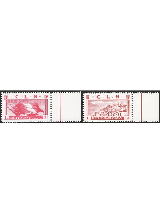 Issues Aosta 1944 Various subjects series no. 9/16 Cat. €125 (**)