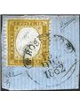 Italy 1862 Victor Emmanuel 10 c. orange-brown on fragment with ‘Rossano 15 Dec 1862’ postmark No. 1g. Signed Chia. Certified by 