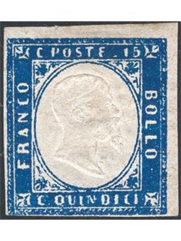 Italy 1863 Victor Emmanuel 15 c. light blue No. 11 Cat. € 100 (*)
