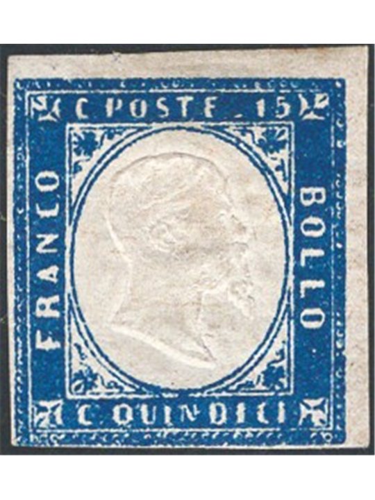 Italia 1863 Vitt. Emanuele 15 c. azzurro chiaro n° 11 Cat. € 100 (*)