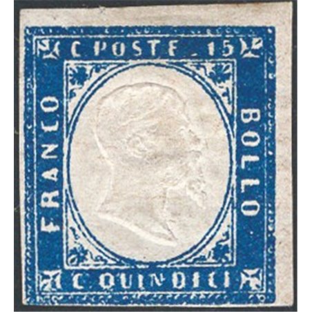 Italia 1863 Vitt. Emanuele 15 c. azzurro chiaro n° 11 Cat. € 100 (*)