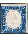 Italia 1863 Vitt. Emanuele 15 c. azzurro chiaro n° 11 Cat. € 100 (*)