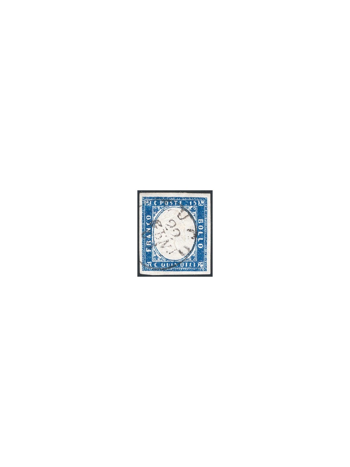 Italy 1863 Victor Emmanuel 15 c. light blue 1st month of issue No. 11. Signed by Bolaffi certified by IC (U)