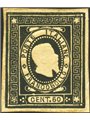 Italia 1864 Saggio Giuseppe Re effigie di Vitt. Emanuele II 60 c. nero Cert. Biondi (**)