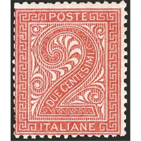Italy 1865 Figure 2 c. reddish-brown London print no. L15. Signed by Chia Cat. €2,750 (**)