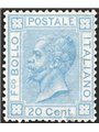 Italia 1867 Vitt. Emanuele 20 c. azzurro chiaro tiratura di Londra n° L26 con ottima centratura. Firm. Raybaudi AD ED Cert. Apic