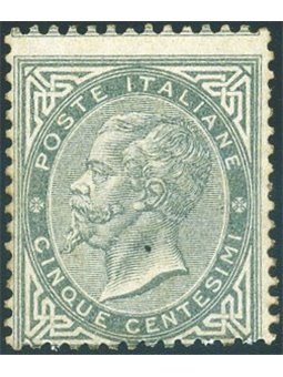 Italy 1877 Victor Emmanuel 10 c. orange-ochre no. 28. Signed AD ED. Certified by Biondi. Catalogue price: €12,000 (**)