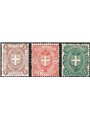 Italia 1896/97 Stemmi serie n° 65/67 con discreta centratura Cat. € 320 (**)