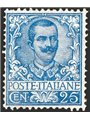 Italy 1901 Floral 25 c. light blue No. 73 with fair centring CiBaFil Cert. Cat. €4,500 (**)