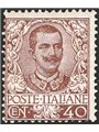 Italia 1901 Floreale 40 c. bruno n° 74 Cert. Raybaudi Cat. € 3.500 (**)