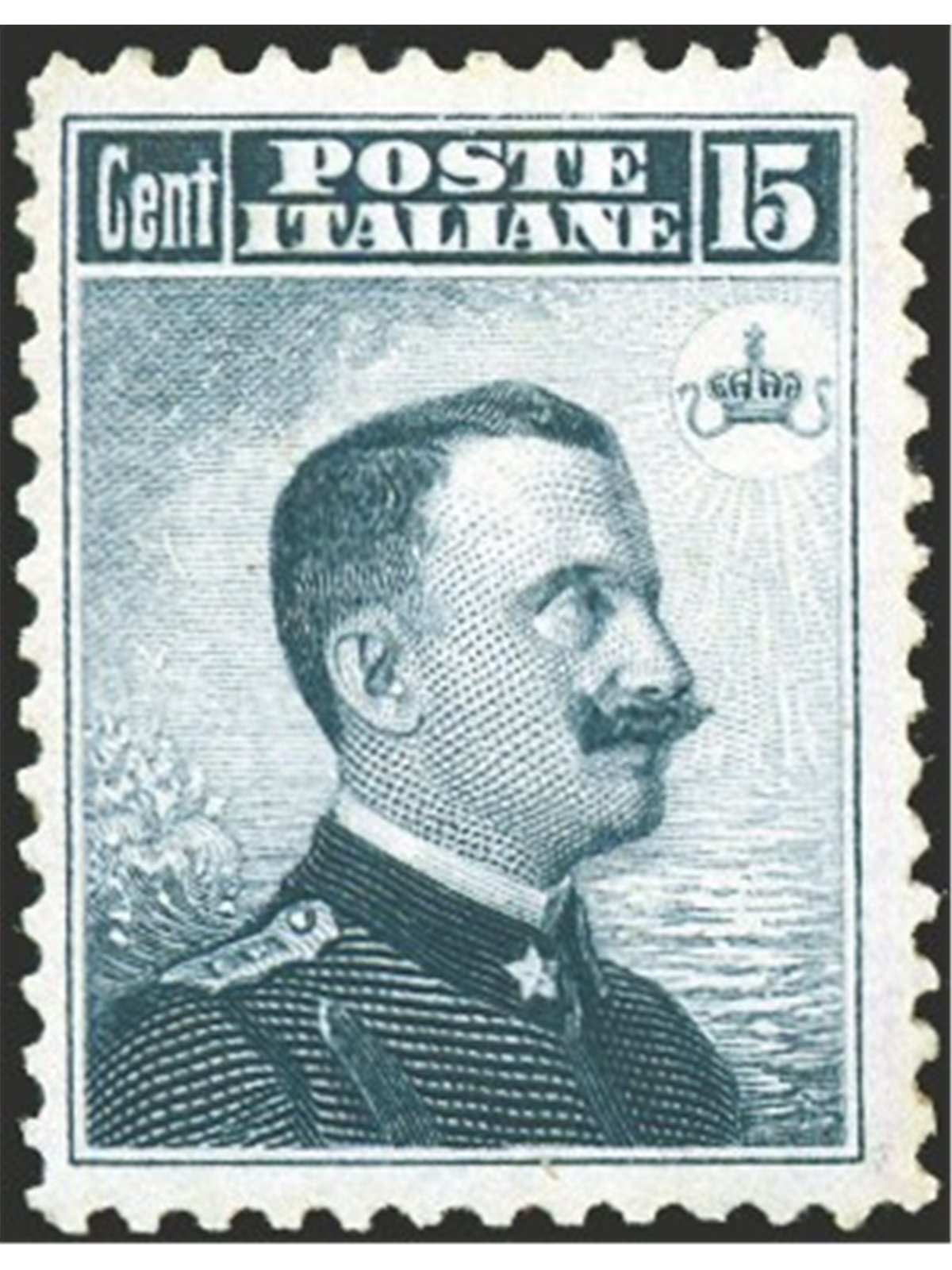 Italia 1906 Vitt. Emanuele 15 c. grigio nero n° 80 con ottima centratura Cert. Biondi Cat. € 1.300 (**)