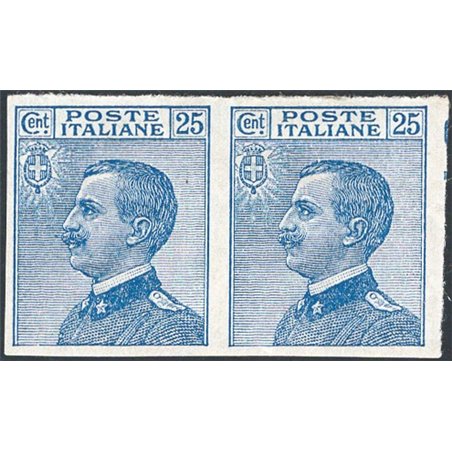 Italy 1908 Michetti 25 c. light blue imperforated No. 83e Cat. €180 (*)
