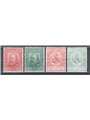 Italy 1910 Garibaldi series No. 87/90 with excellent centring certified by Biondi Cat. €6,500 (**)