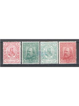 Italy 1910 Garibaldi series No. 87/90 certified by CiBaFil Cat. €2,600 (**)