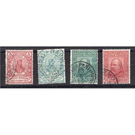 Italia 1910 Garibaldi serie n° 87/90 Cert. CiBaFil Cat. € 525 (U)