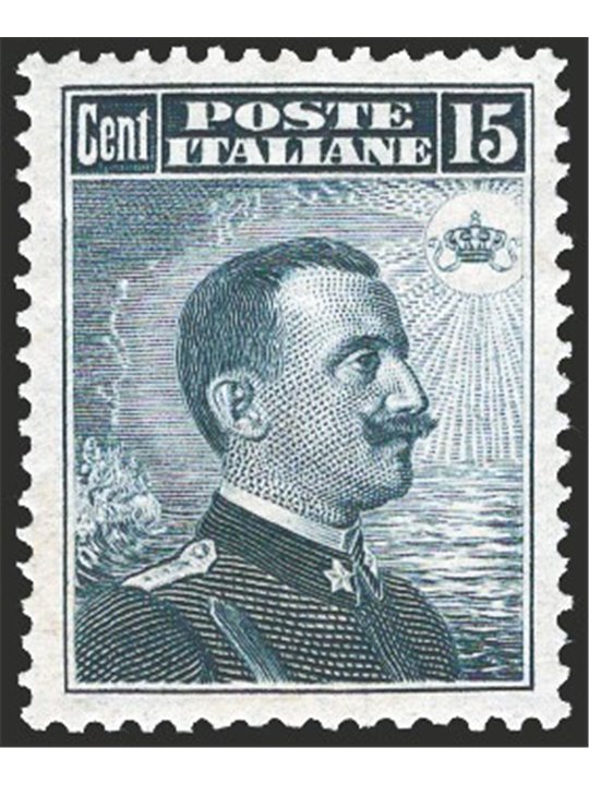 Italia 1911 Vitt. Emanuele 15 c. grigio nero n° 96 con ottima centratura Cert. CiBaFil Cat. € 500 (**)