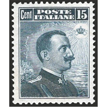Italia 1911 Vitt. Emanuele 15 c. grigio nero n° 96 con ottima centratura Cert. CiBaFil Cat. € 500 (**)