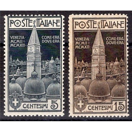 Italia 1912 Campanile di Venezia serie n° 97/98 Cat. € 225 (**)
