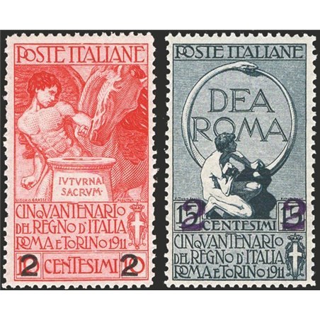 Italy 1913 Unification of Italy series no. 99/101 with excellent centring Cat. € 125 (**)