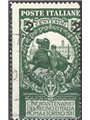 Italia 1913 Unità d'Italia 2 c. soprast. su 5 verde dent. 13½ n° 99a Cat. € 75 (**)