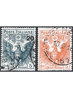 Italia 1915/16 Pro Croce Rossa serie n° 102/5 Cat. € 165 (U)