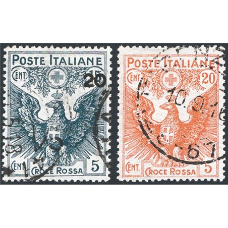 Italia 1915/16 Pro Croce Rossa serie n° 102/5 Cat. € 165 (U)