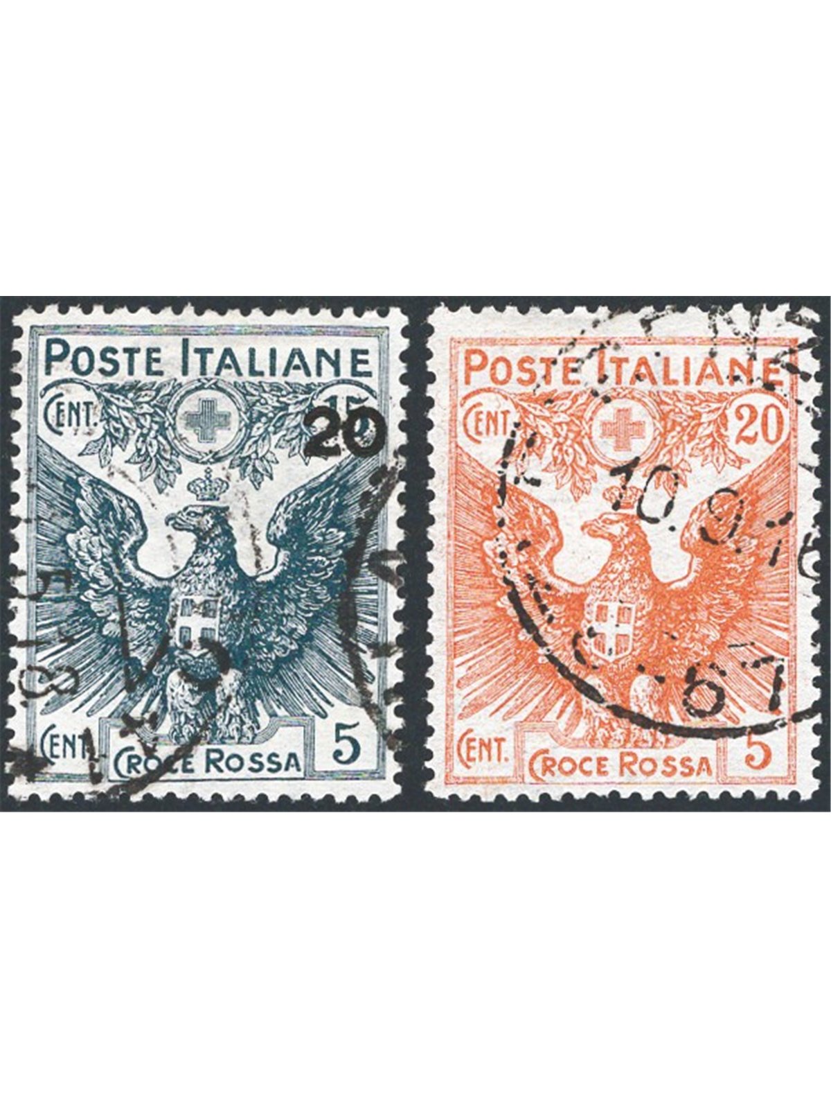 Italia 1915/16 Pro Croce Rossa serie n° 102/5 Cat. € 165 (U)