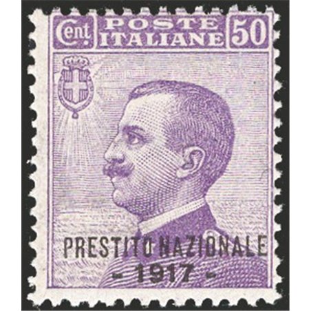 Italy 1917 Michetti 50 c. violet overprint “Prestito Nazionale 1917” (**)