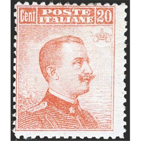 Italy 1916 Michetti 20 c. orange no watermark no. 107 CiBaFil Certificate Cat. €300 (* *)