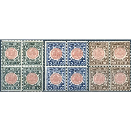 Italia 1921 Venezia Giulia serie n° 113/15 in quartina con ottima centratura Cert. Biondi Cat. € 1.500+ (**)