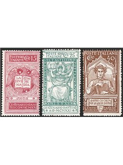 Italy 1921 Dante series no. 116/18 Cat. €70 (**)