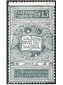 Italia 1921 Dante 15 c. grigio non emesso n° 116A con eccezionale centratura per l'emissione Cert. CiBaFil Cat. € 1.600 (**)